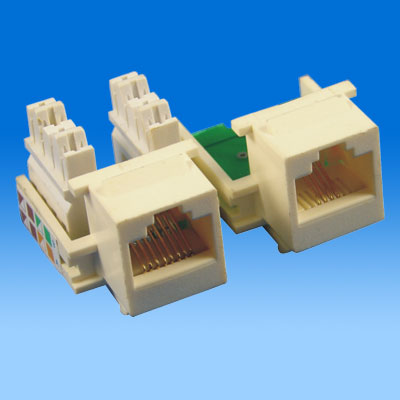 ZH-503 CAT5E UTP KEYSTONE JACK+TELEPHONE KEYSTONE