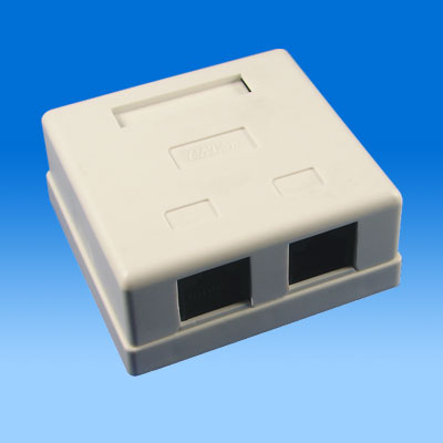 ZH-523 CAT5E/CAT6 DUAL RJ45 JACK UTP SURFACE  BOX