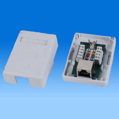 ZH-524 CAT5E/CAT6 SINGLE RJ45 JACK FTP SURFACE BOX