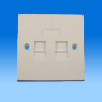 ZH-WP02A 86TYPE DUAL PORT KEYSTONE WALL PLATE