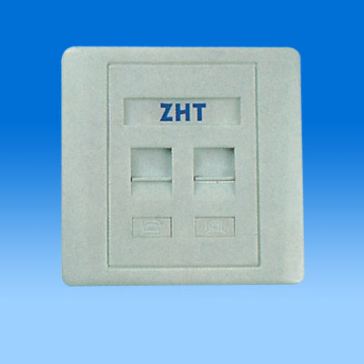 ZH-WP02B 86TYPE DUAL PORT KEYSTONE WALL PLATE