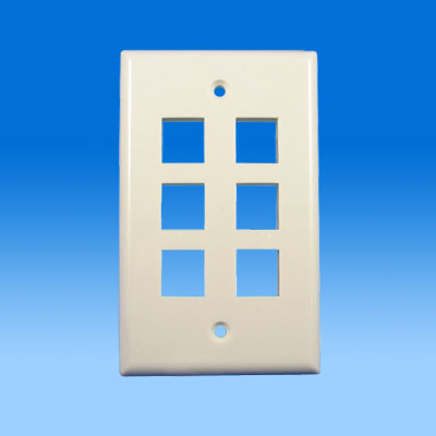 ZH-WP07  6PORTS KEYSTONE WALL PLATE