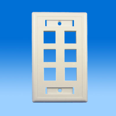 ZH-WP12  6PORTS KEYSTONE WALL PLATE