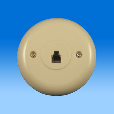 ZH-WP20  ROUND MODULAR TELEPHONE JACK PLATE